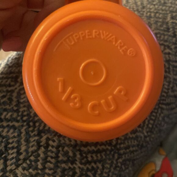 Set of 6 Vintage Tupperware Stacking Measuring Cups Yellow Green Orange - Picture 6 of 11